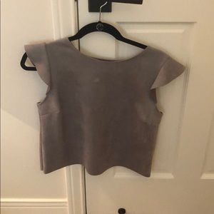 Aqua (Bloomingdales) suede shirt